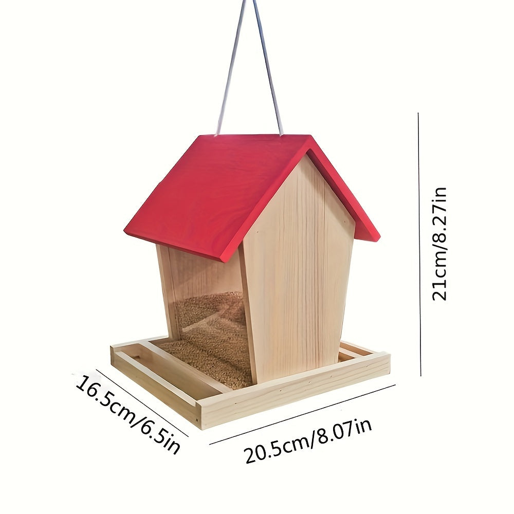 Wooden Bird Feeder & Squirrel House Box