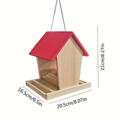 Wooden Bird Feeder & Squirrel House Box