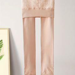 Plush Lined Opaque Tights High Waist Leggings Women's Stockings