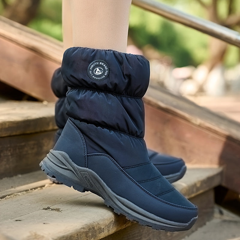 Women's Waterproof Snow Boots Plush Inner Thermal Winter Mid Calf Boots