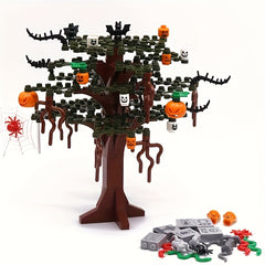 Halloween Building Blocks Set with Tomb Bat Spider & Pumpkin DIY Model Kit