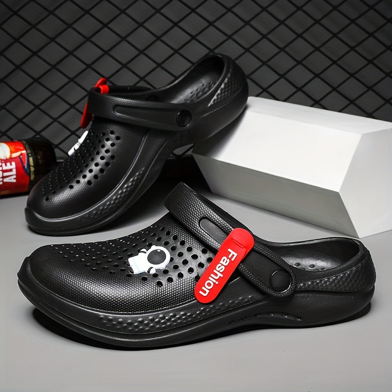 Men's Lightweight Hollow Out Clogs With Charms