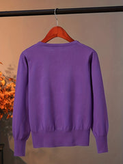 Button Front Solid Cardigan For Women
