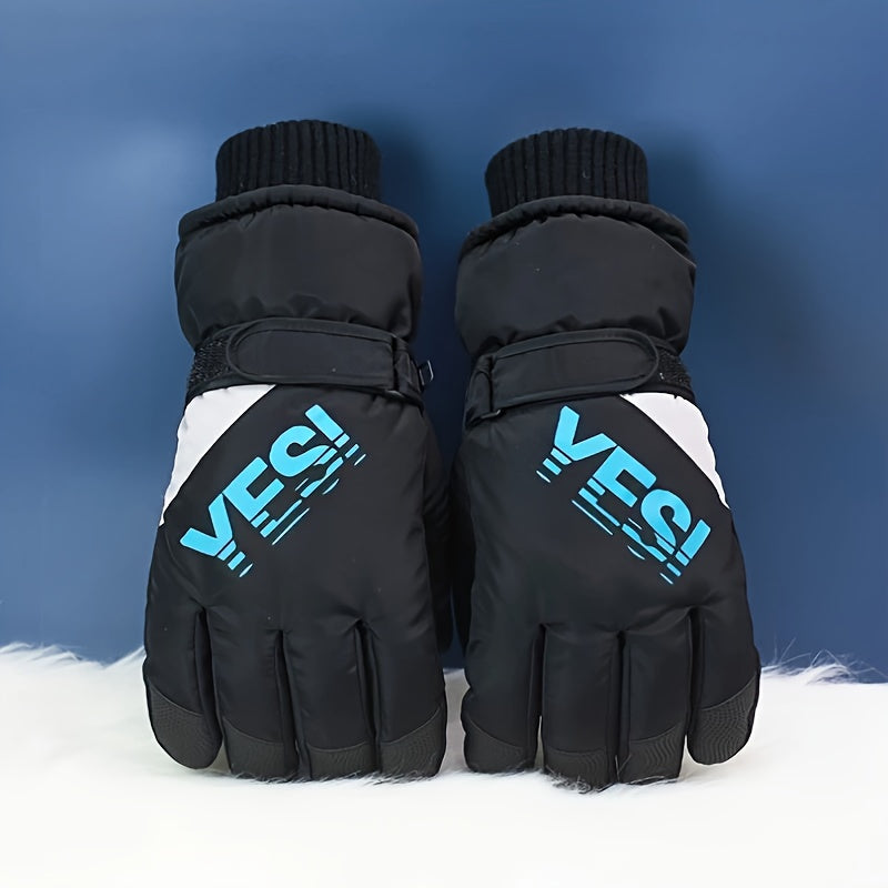 Men's Skiing Gloves Touch Screen Outdoor Riding Waterproof Windproof Gloves