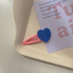 Colorful Heart Shape Hair Clip Sweet Headwear