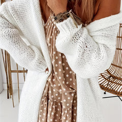 Casual Long Sleeve Open Front Cardigan for Women