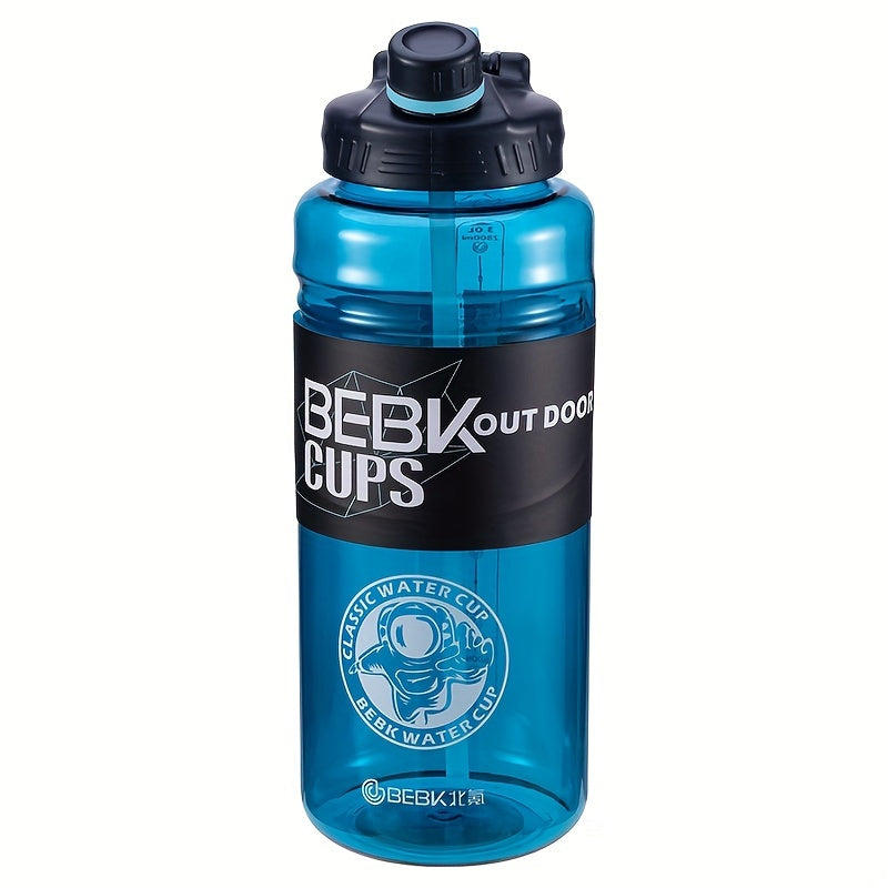 Large Capacity Sports Water Bottle With Straw