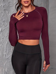 Breathable Crop Top with Cut Out Back for Yoga/Gym