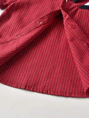 Boys Striped Shirt Short Sleeves Casual Spring And Summer