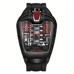 Men's Sports Quartz Watch with Silicone Strap
