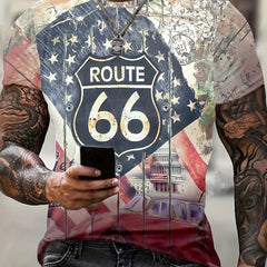 Men's Casual Street Style Stretch Tee Shirt For Summer