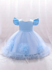 Puffy Princess Flower Girl Dress