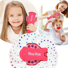 Girls Gemstones Kit Princess Makeup Set Rhinestone Hair DIY