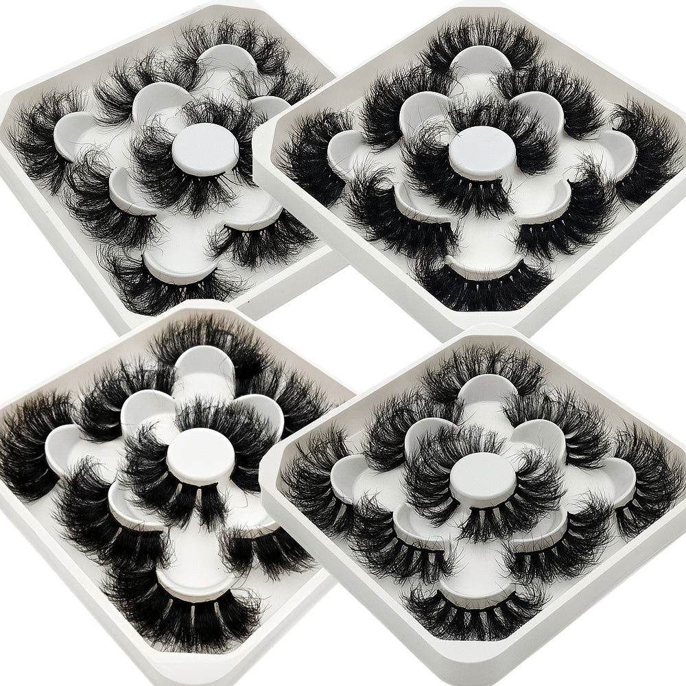 9D Fluffy Faux Mink Lashes Natural Wispy Style 20mm - Makeup and False Eyelashes