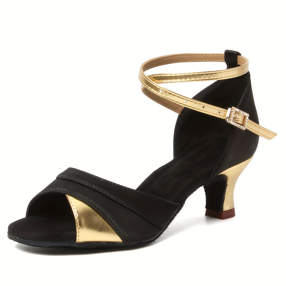 Women's Professional Latin Ballroom Dance Shoes Open Toe