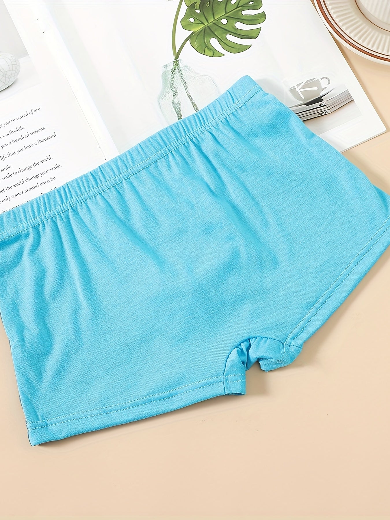 10pcs Boys Boxer Briefs Elastic Waist Comfortable Breathable Kids Clothes