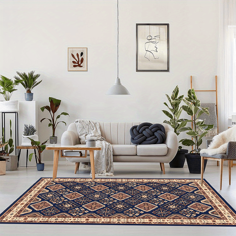 Bohemian Dark Classic Pattern Large Area Carpet Living Room Bedroom