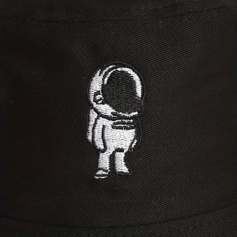 Embroidered Astronaut Fisherman Hat Sun Protection