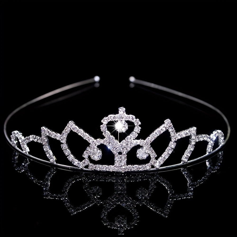 Rhinestone Headband Queen Crown Tiara Bridal Wedding Hair Accessories