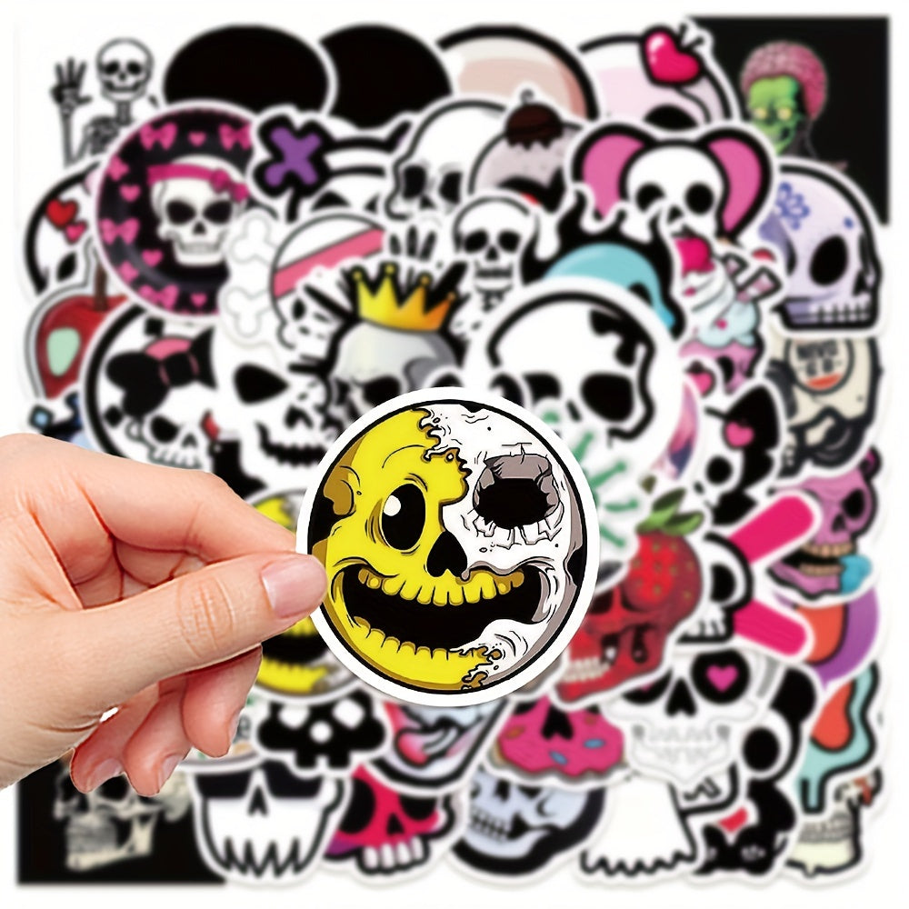 50pcs Horror Skull Graffiti Stickers Waterproof