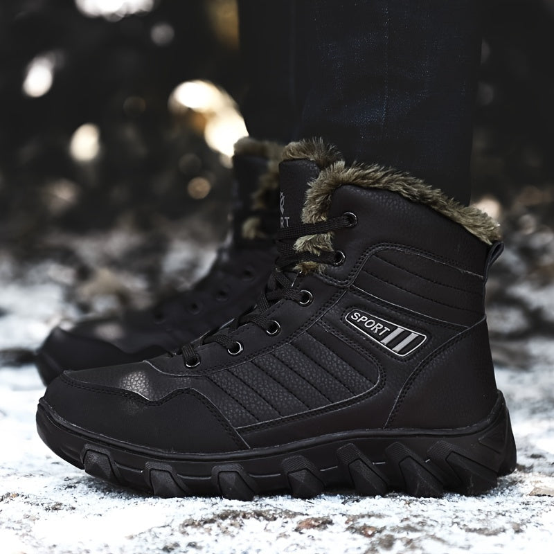 Men's Winter Waterproof Snow Boots for Hiking Climbing