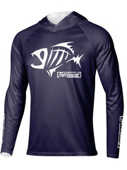 Fish Bone Print UV Protection Men's Hoodie for Gym Running