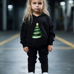 Girls 2pc Christmas Tree Hoodie & Sweatpants Set