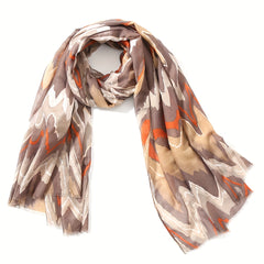 Striped Hot Stamping Scarf Gradient Shawl Windproof Head Wrap