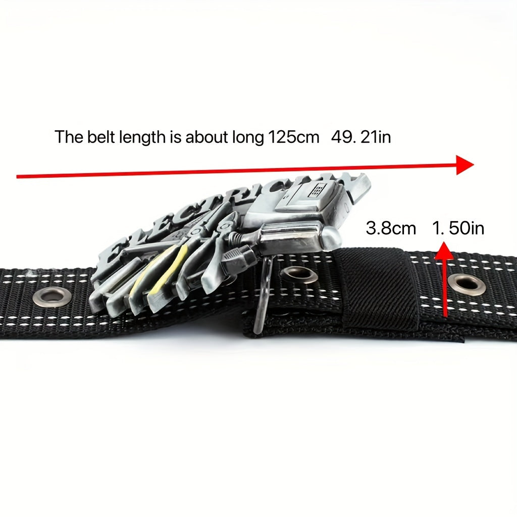 Men's Nylon Belt Alloy Smooth Buckle Casual Letter Tool Canvas Pants Belt