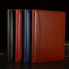 DIY Zipper PU Leather Business A4 Clipboard w/ Folder & Organizing Pockets