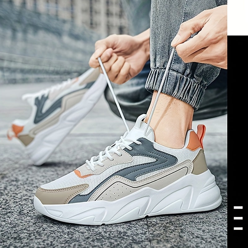 Men's Lace-up Mesh Chunky Sneakers Athletic Shoes