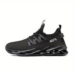 Men's Breathable Lace Up Blade Sneakers Outdoor Walking Shoes