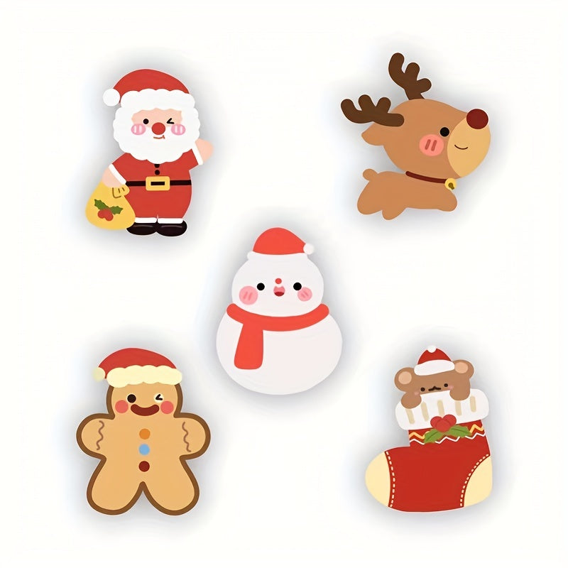 8pcs Cartoon Christmas Brooch Pin For Boys