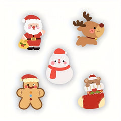 8pcs Cartoon Christmas Brooch Pin For Boys