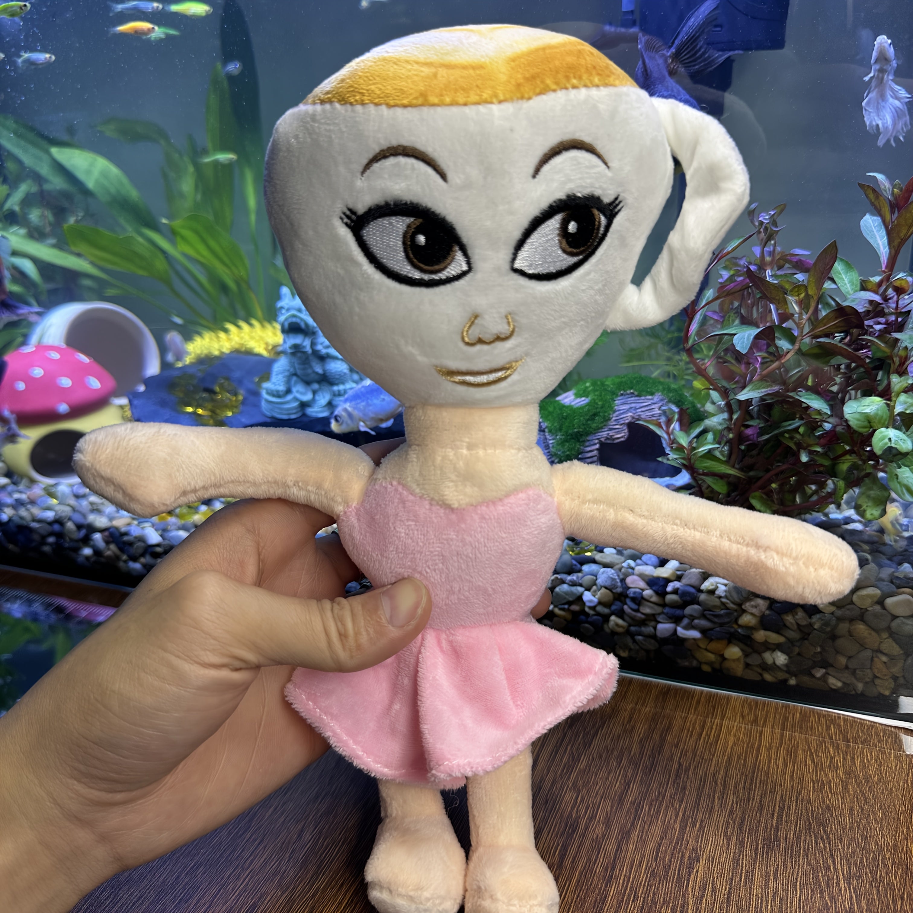 Anime Doll Gift Soft Plush Doll Expressive Eyes Stuffed Animal for Gamers