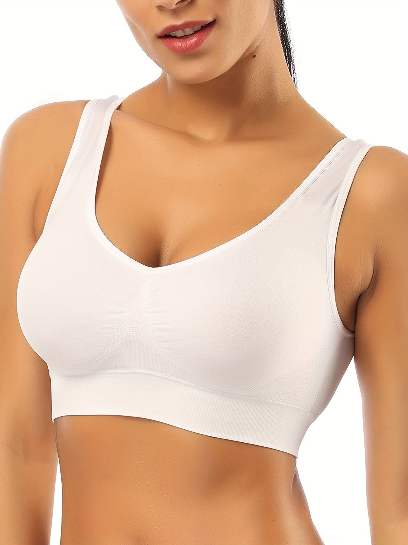 Seamless Wireless Sports Bra Breathable