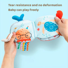 Animal Soft Baby Book Crinkle Fabric Sensory Teething Learning Toy for Babies