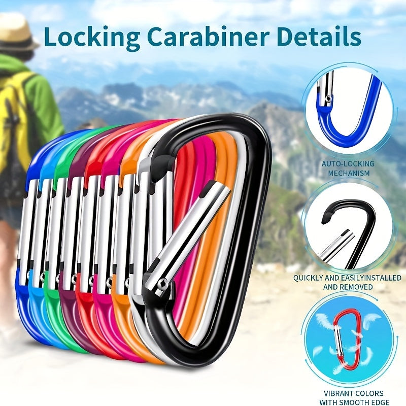5pcs D Type Aluminum Buckle for Outdoor Camping