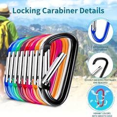 5pcs D Type Aluminum Buckle for Outdoor Camping