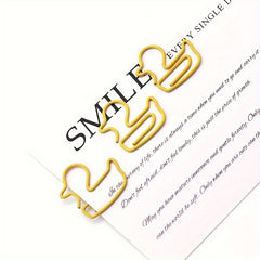 20pcs Duck Metal Animal Paper Clip Special shaped Crank Pin Bag