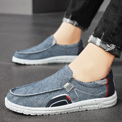 Men's Denim Slip-On Loafers Casual Walking Shoes