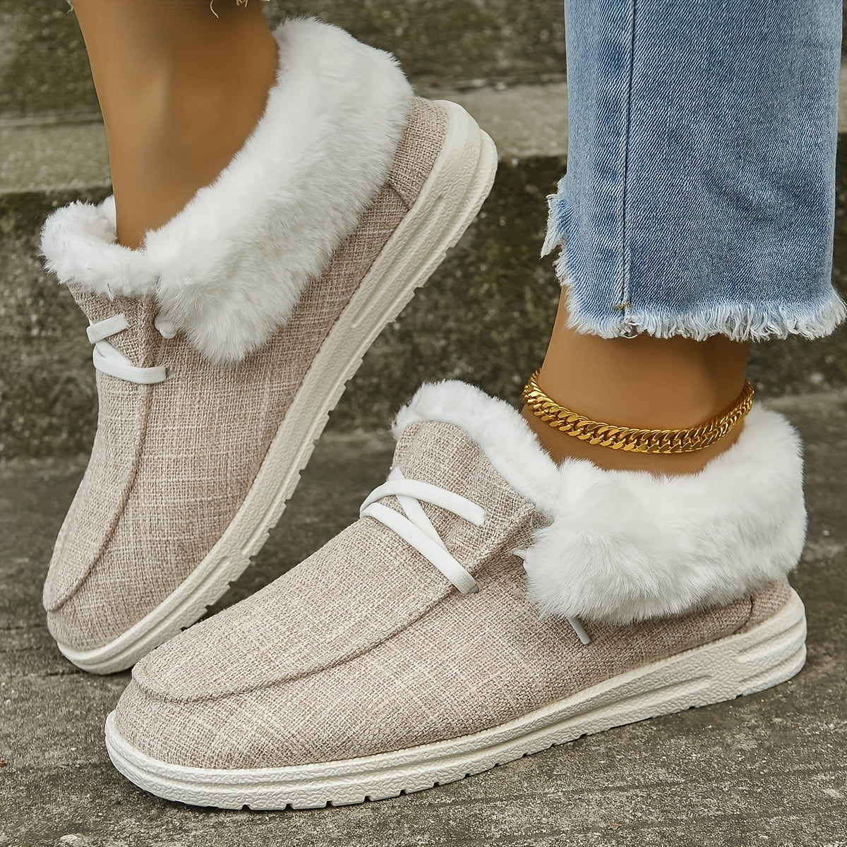 Women's Faux Fur Snow Boots Warm & Non-slip