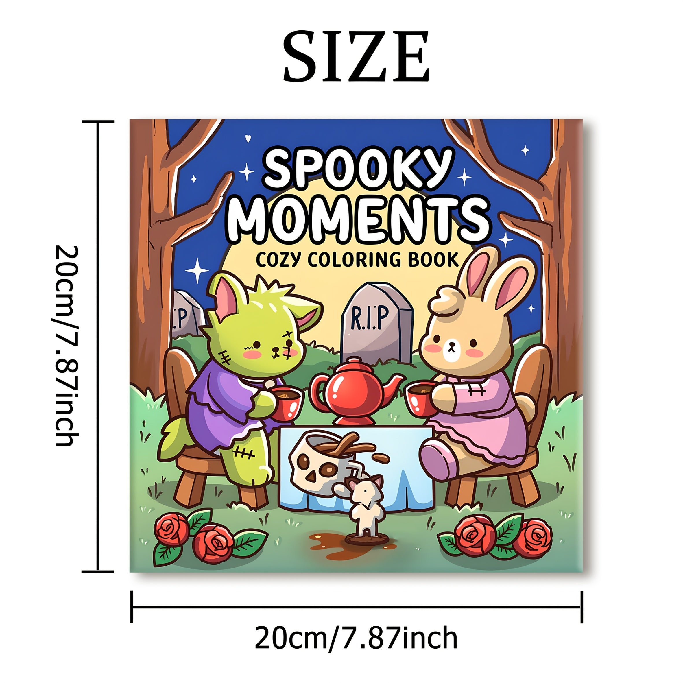 Spooky Moments Adult Coloring Book Single Sided Print
