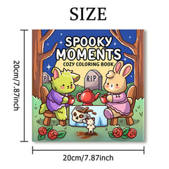 Spooky Moments Adult Coloring Book Single Sided Print
