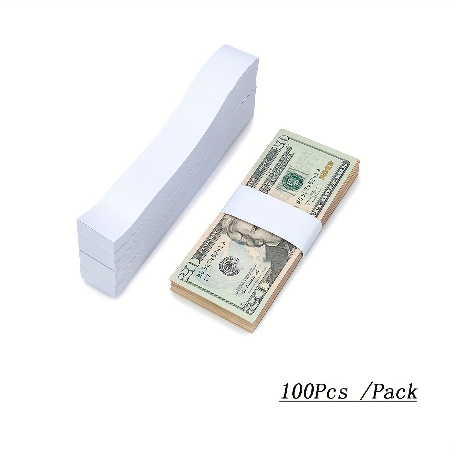 100 Self Sealing Currency Straps Money Bands Colorful Bill Wrappers