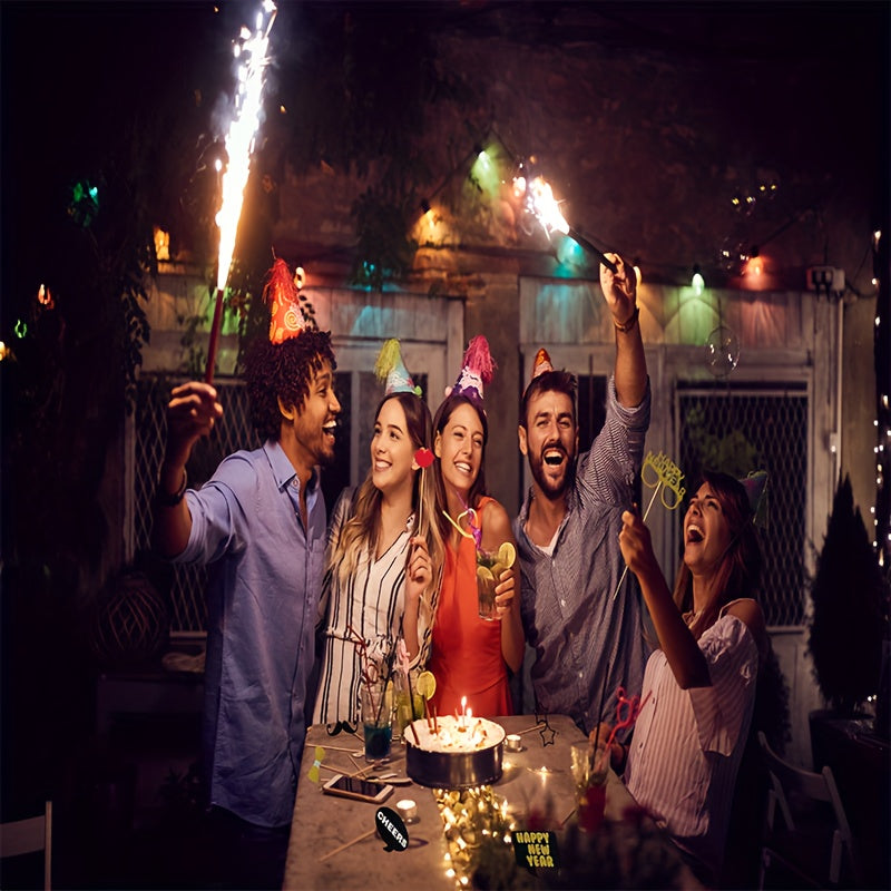 20pcs Party Photo Props Year Funny Decoration Glasses Decor