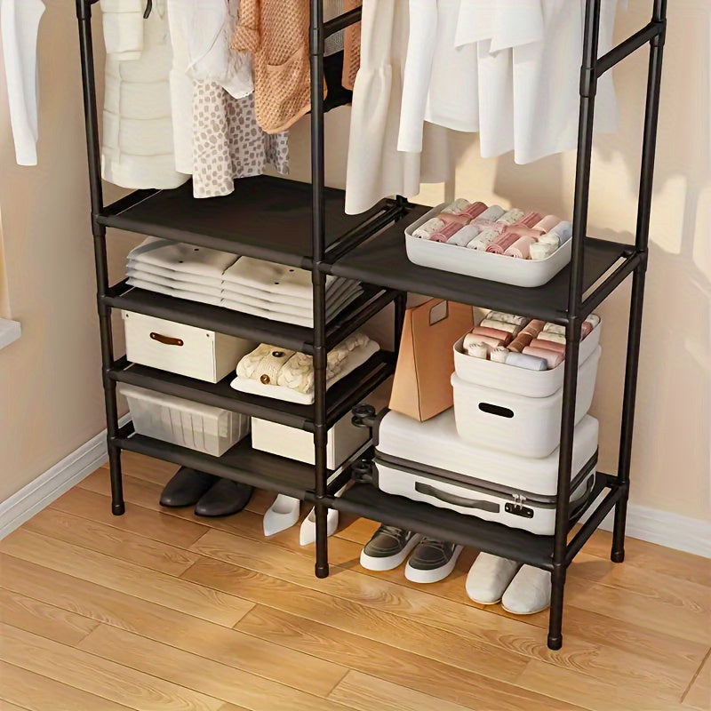 Double Row Clothes Rack Large Capacity Functional Wardrobe