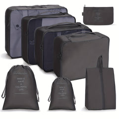 8 Set Packing Cubes For Suitcases Luggage Storage Bags Portable