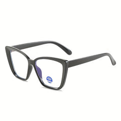 Cat Eye Anti Light Glasses For Women Men Students Clear Jelly Frame