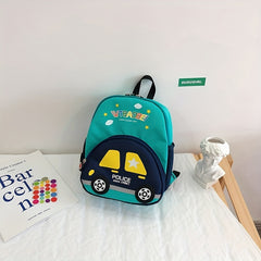 Car Pattern Kids Backpack for Kindergarten Boys and Girls